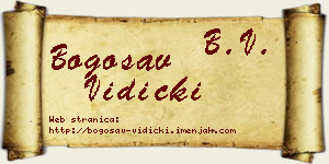 Bogosav Vidicki vizit kartica